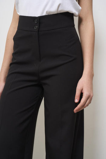 Pantalone donna nero a palazzo - 5