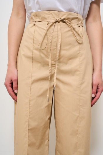 Pantalone donna a palazzo beige - 6