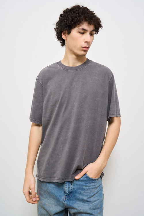 T-shirt uomo girocollo grigia - 2
