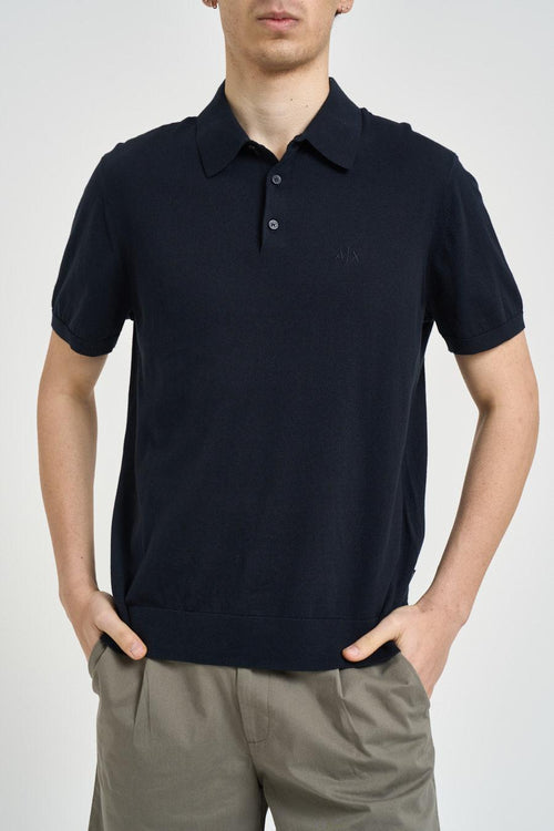 Polo uomo manica corta blu