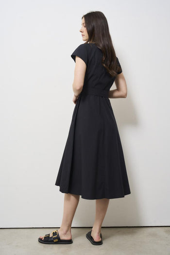 Black women's dress with belt - 6