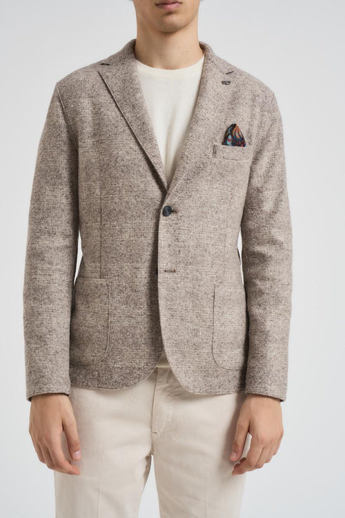 Giacca uomo monopetto beige - 2