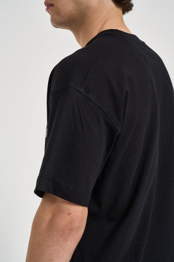 T-shirt uomo girocollo nera - 6
