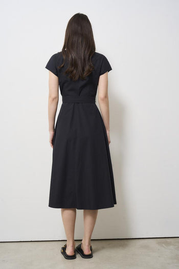 Black women's dress with belt - 7