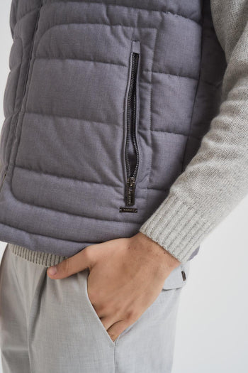 Gilet uomo trapuntato grigio - 5