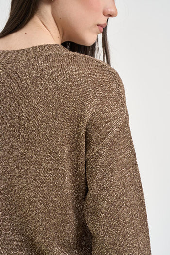 Maglia donna lurex bronzo - 4