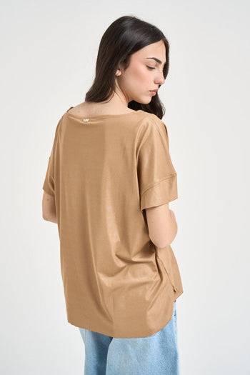 T-shirt donna cammello - 3