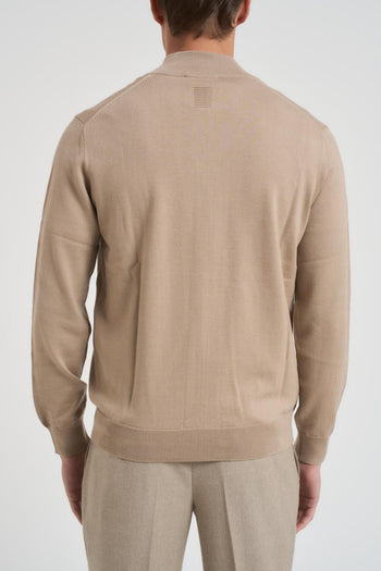 Maglia uomo con zip beige - 5