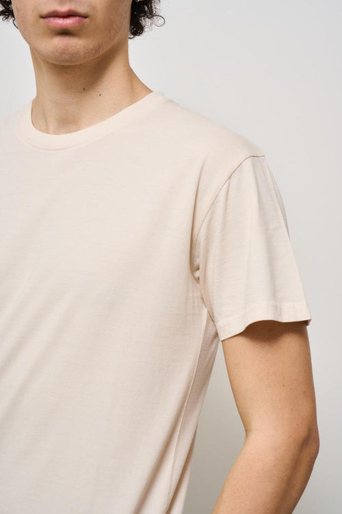 T-shirt uomo girocollo panna - 2