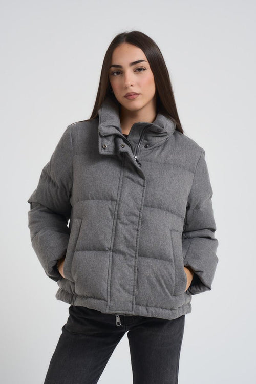 Piumino donna trapuntato grigio