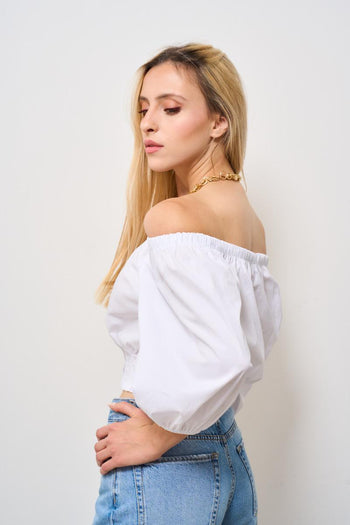 Top donna cropped panna - 4