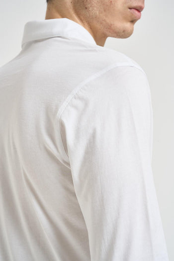 Polo uomo manica lunga bianca - 5