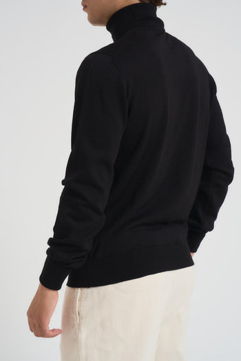 Maglia uomo collo alto nera - 4