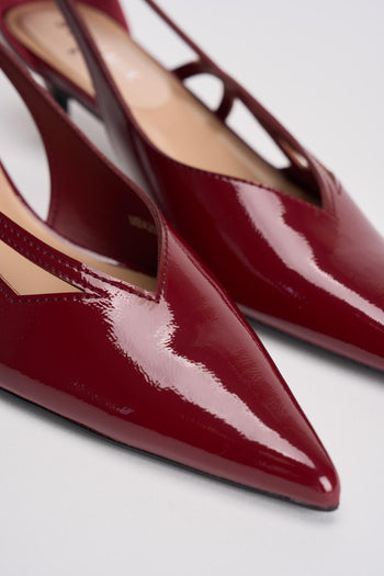 Décolleté donna in vernice bordeaux - 4