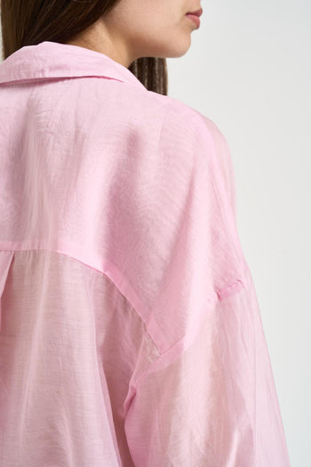 Camicia donna semitrasparente rosa - 4