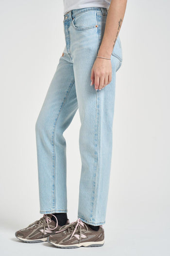 Jeans donna 501 cropped in denim blu chiaro - 3