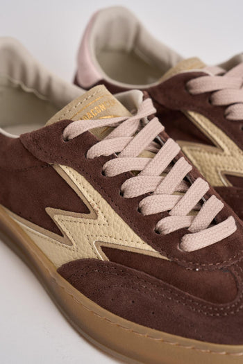 Sneakers donna marrone e rosa - 4