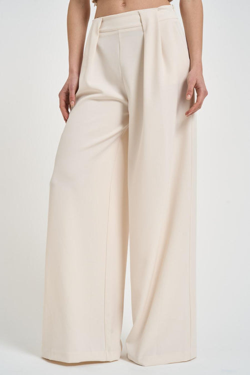 Pantalone donna con pinces burro