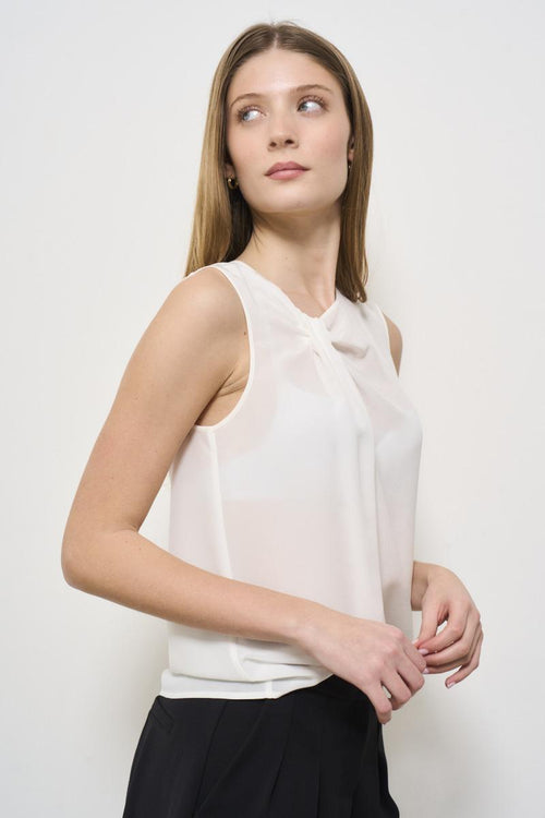 White Draped Women's Top - 2