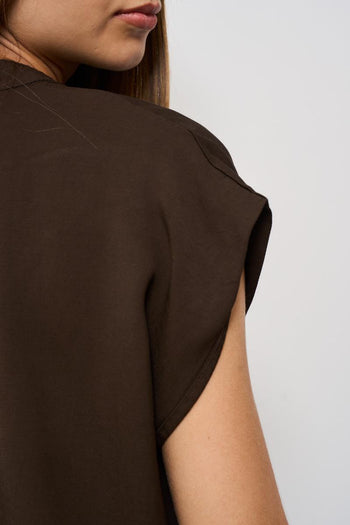 Camicia donna marrone - 5