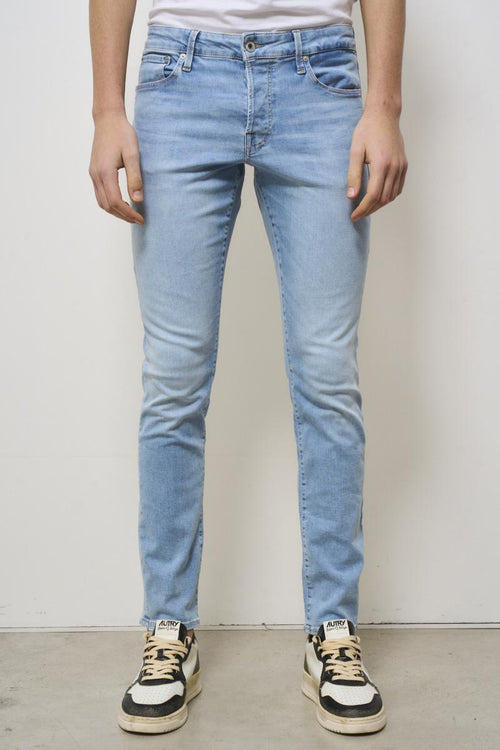 Jeans uomo skinny in denim chiaro
