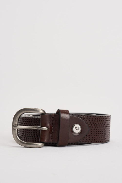 Cintura uomo in pelle marrone