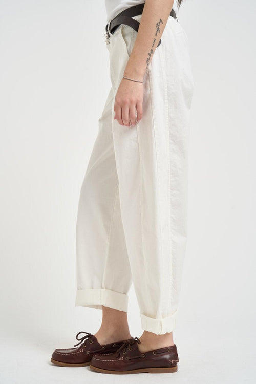 Pantalone donna carrot fit latte<BR/> - 2