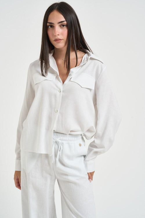 Camicia donna fluida bianca - 2