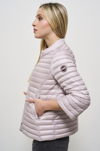 Women's quilted down jacket lilac - 4