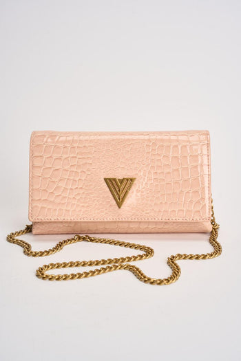 Borsa donna a tracolla in vernice rosa - 5