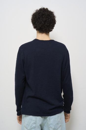 Maglia uomo girocollo blu navy - 4