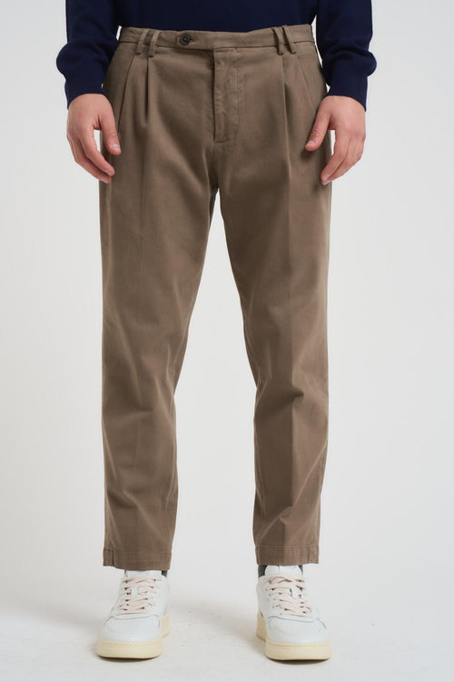 Pantalone uomo dritto fango