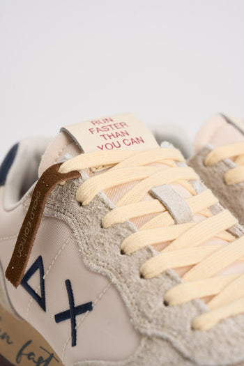 Sneakers uomo panna e blu - 5