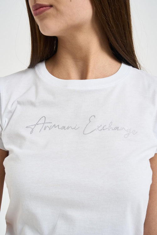 T-shirt donna girocollo bianca - 2