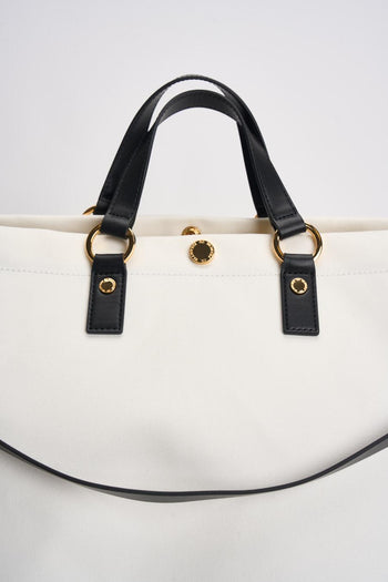 Borsa donna shopper avorio - 6
