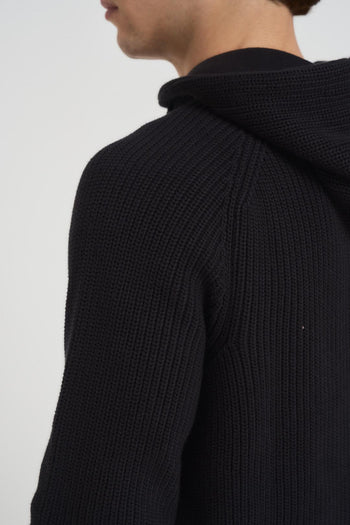 Felpa uomo in maglia nera - 5