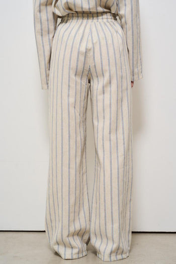 Pantalone donna a palazzo gessato - 5