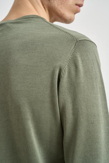 Maglia uomo girocollo verde militare - 4