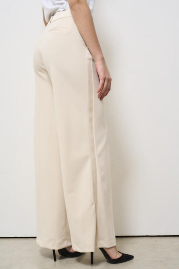Pantalone donna gamba dritta panna - 5