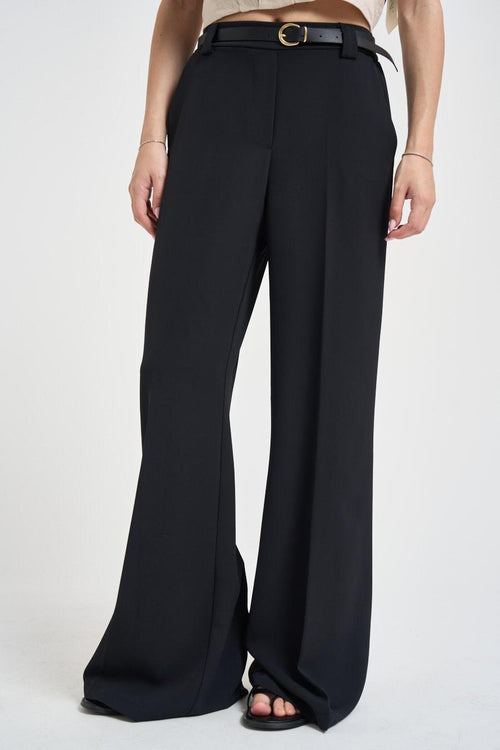 Pantalone donna flare nero