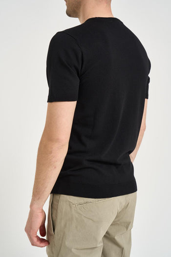T-shirt uomo in maglia nera - 3