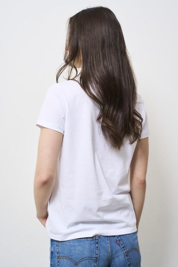 T-shirt donna bianca scritta I Love S.Tropez - 4