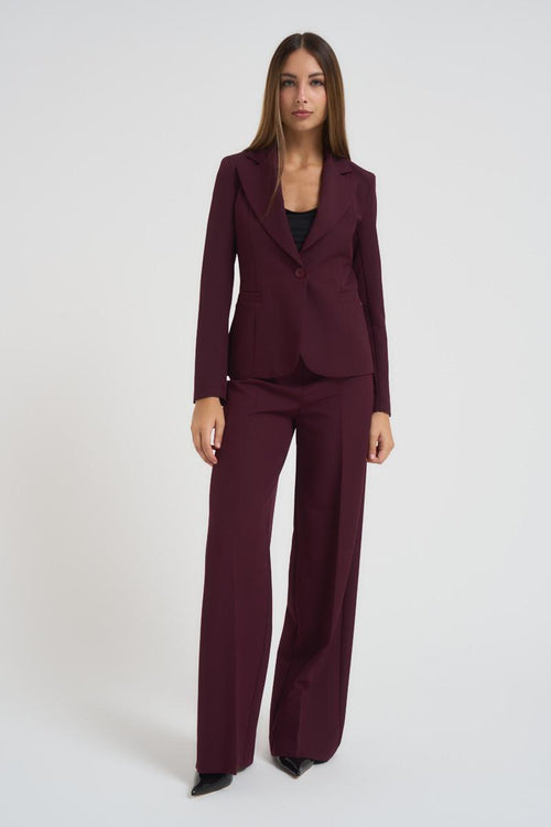 Pantalone donna dritto bordeaux