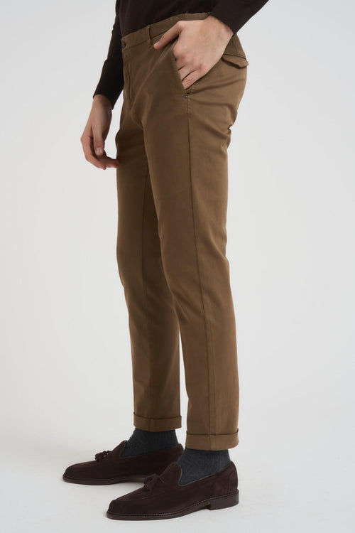 Pantalone uomo dritto tabacco - 2
