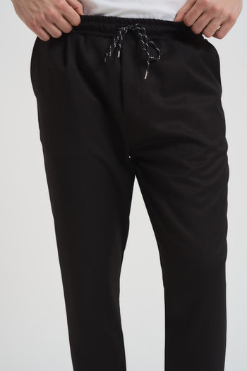 Pantalone uomo con coulisse nero - 5