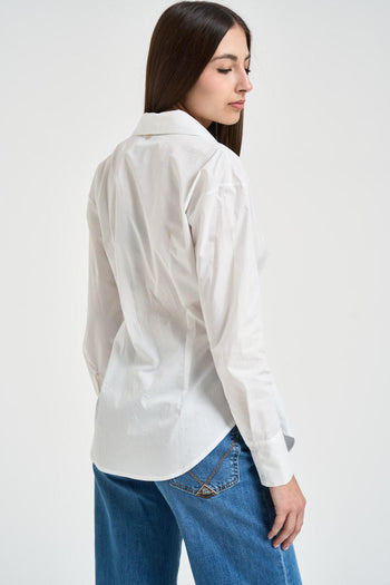 Camicia donna con incrocio bianca - 4