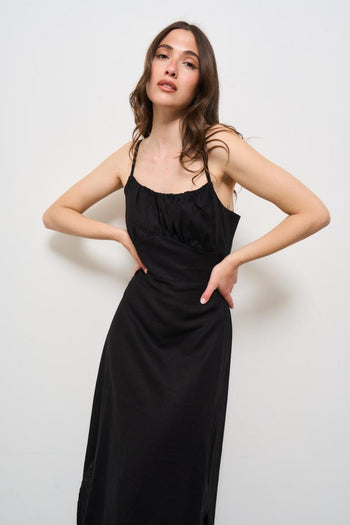 Abito donna lungo nero - 5