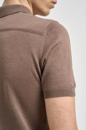 Polo uomo in maglia fango - 4