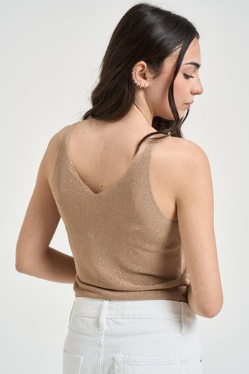 Top donna in lurex oro - 3