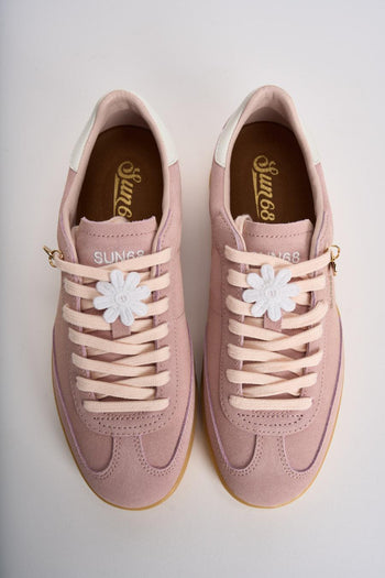 Sneakers donna in suede rosa - 6